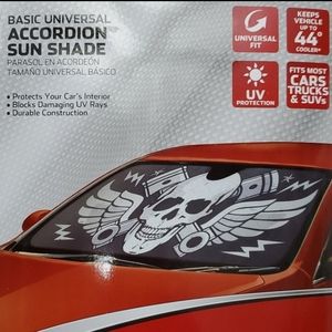 NEW Skulls Pistons Auto SunShade